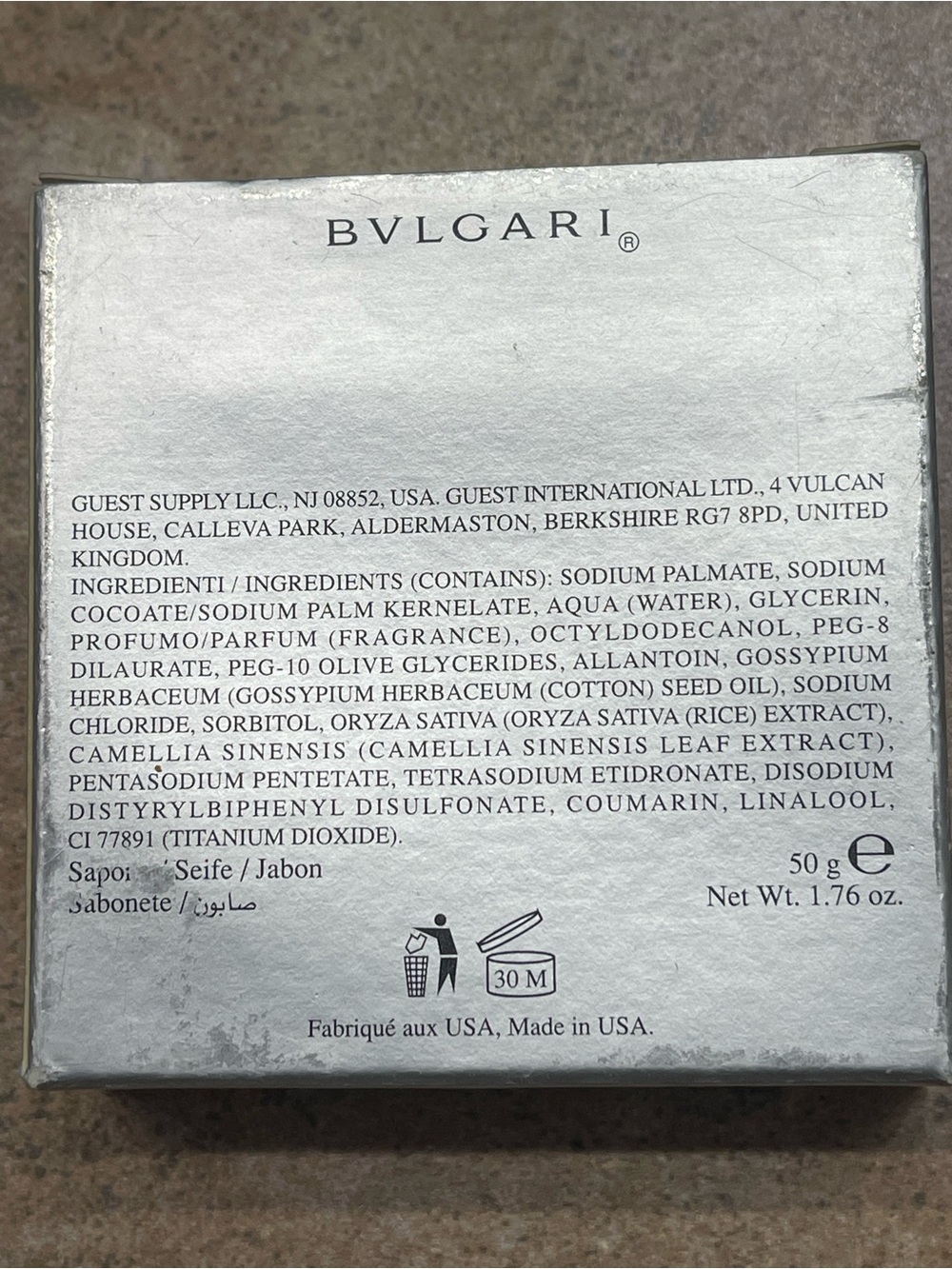 Bulgari Au Thé Blanc Women's Scented Soap - White two boxes new - Picture 5 of 5